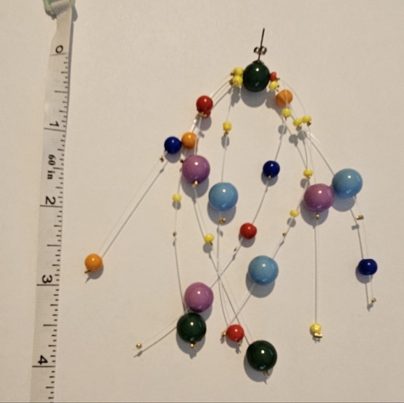 NWT Abstract Colorful Statement Earrings Beaded Maximalism Bohemian Whimsigoth - Picture 5 of 5